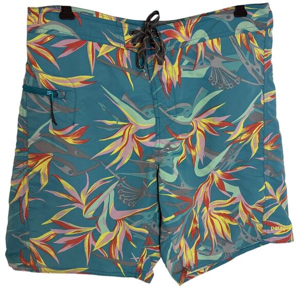 Patagonia - Birds of Paradise Board Shorts Swim Trunks- Men's Size 33 - Picture 1 of 6